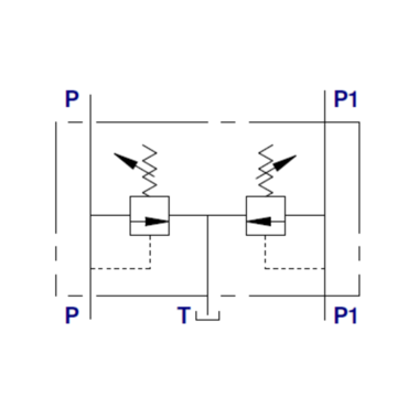Druckbegrenzungsventil P-T doppelt Serie VMPD